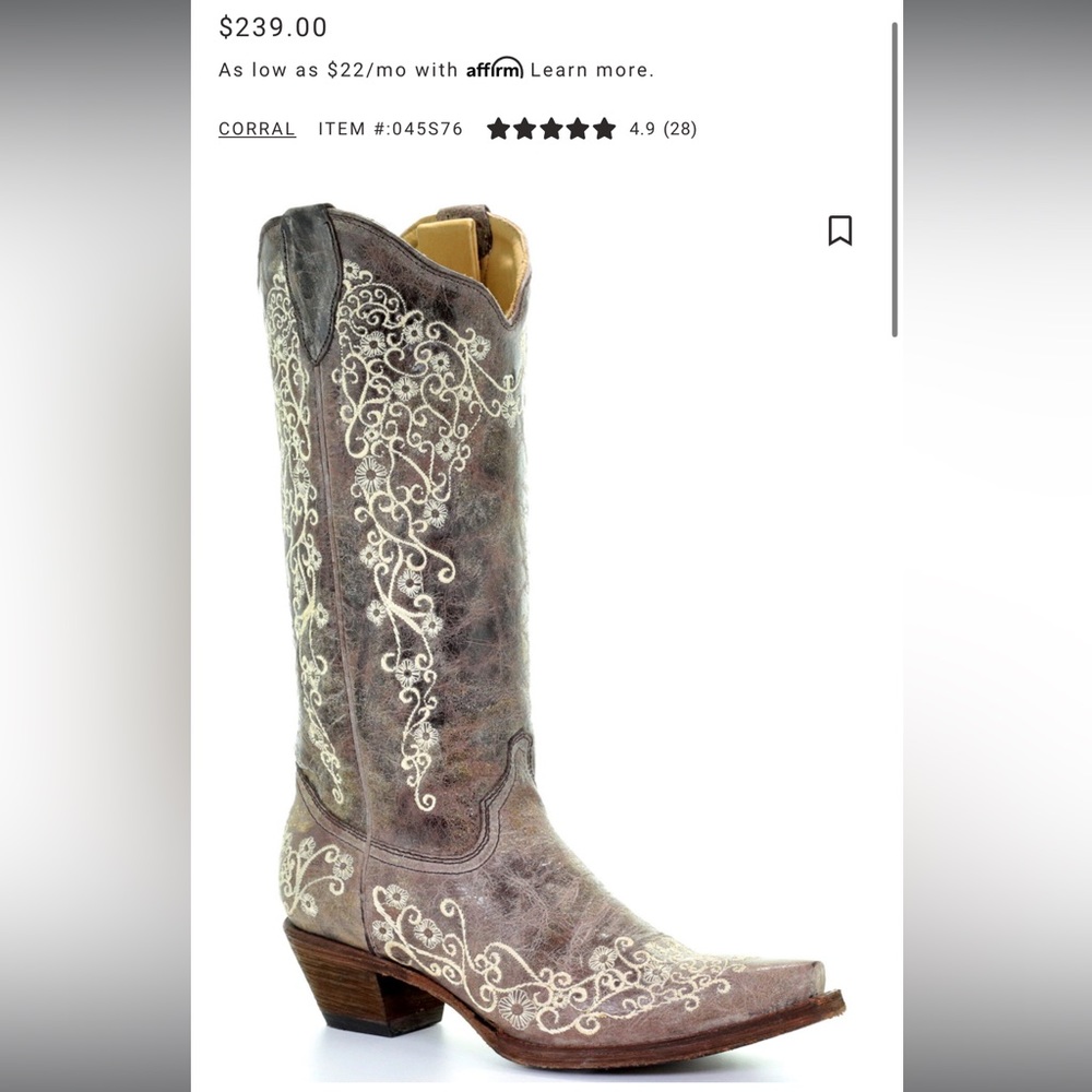 Corral Vintage floral cowboy boots 👢